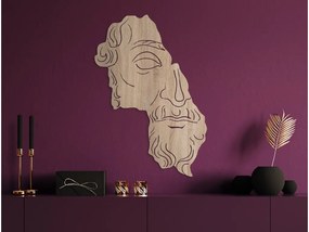drevko Drevený obraz Polovičná tvár Marcusa Aureliusa Rozmer obrazu: 44,5 x 30,8 cm, Farba dekorácie: Čierna