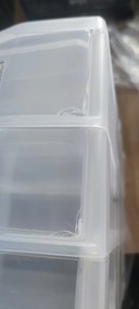 SUNDIS 2. jakost - Úložný box se 3 zásuvkami, transparentní, ORGAMIX A4 3T