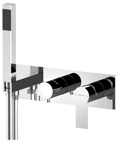 Podomietková sprchová batéria v lesklej striebornej farbe (3 výstupy) Pax – Sapho
