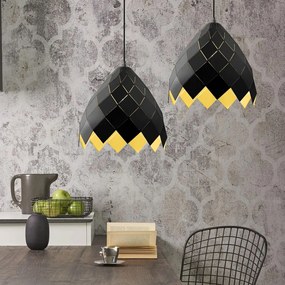 Toolight Toolight, závesná kovová stropná lampa 1xE27 APP338-1CP, čierna, OSW-05019