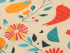 Krepové obliečky RETRO BIRD farebné Rozmer obliečky: 70 x 90 cm | 140 x 200 cm