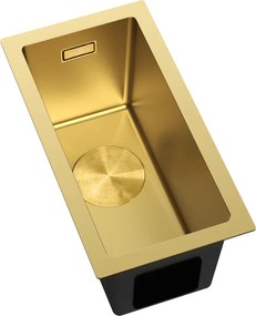 Mexen Trixo, 1-komorový nerezový drez 230 x 440 mm, brúsená zlatá, 6411221000-55