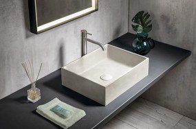 Sapho Sapho, FORMIGO betónové umývadlo na dosku, priemer 39cm, piesková, FG314