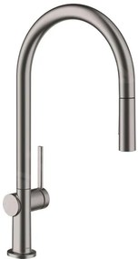 Hansgrohe M54, drezová batéria Talis s výsuvnou spŕškou, sBox, kartáčovaný čierny chróm, HAN-72801340