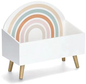 Úložný box na hračky, truhlica na nožičkách RAINBOW