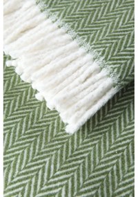Zelený pléd s podielom bavlny Euromant Skyline, 140 x 180 cm