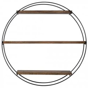 Nástenná polica TULIPA 60x15 cm smrek/čierna