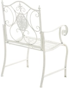 Kovová stolička Punjab s područkami (SET 2 ks) - Biela antik