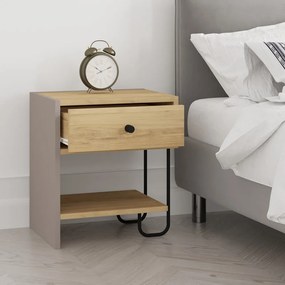 Nočný stolík v dekore duba s poličkami Saturne – Marckeric
