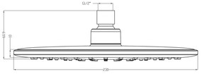 Bruckner, Hlavová sprcha 230mm, ABS/chróm, 621.300.1