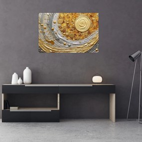 Obraz - Zlaté textúrovanie (90x60 cm)