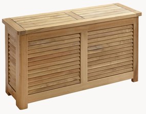 Ručne vyrobená úzka úložná truhlica z tíkového dreva Storage Lago