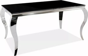 Jedálenský stôl Prince 150 cm čierny/chróm