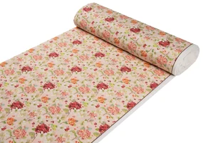 Biante Dekoračný štvorcový obrus PML-091 Hortenzie a ľalie na ružovom 70x70 cm