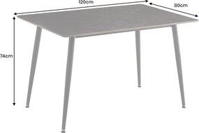 Keramický jedálenský stôl Garold 120 cm antracitový