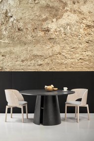 Okrúhly jedálenský stôl cep čierny ø 137 x 75 cm MUZZA