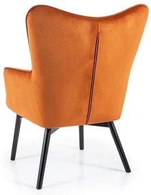 Kreslo Camden Velvet, oranžová