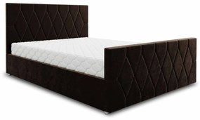 Manželská posteľ 180 cm Alex (tmavohnedá) (s roštom a úložným priestorom). Vlastná spoľahlivá doprava až k Vám domov. 1046780