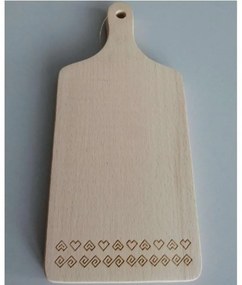 Doska/ lopár drevená s rúčkou 30x13,5x1,5 cm dekor ČIČMANY
