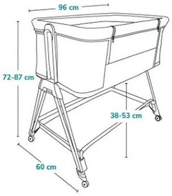Lionelo - Detská postieľka 2v1 LUNA béžová