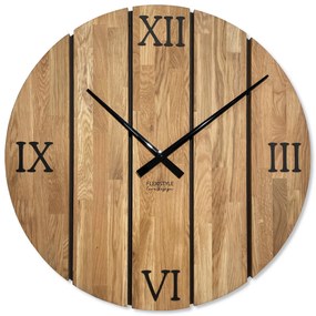 Dekorstudio Drevené hodiny na stenu Solid OAK dub 80cm