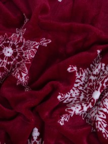 Obliečka na vankúš mikroplyš Exclusive 50 x 70 cm – Snehové vločky červené