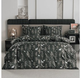 Obliečky z mikrovlákna OAK DEER tmavo zelené Rozmer obliečky: 70 x 90 cm | 140 x 200 cm