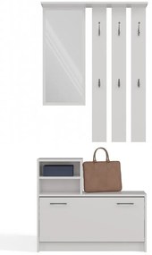 Predsieňová zostava Vayan 1 (biela) (so zrkadlom). Akcia -20%. Vlastná spoľahlivá doprava až k Vám domov. 1132525
