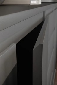 Komoda s 2 šuplíkmi Brest, 119 cm, antracitová