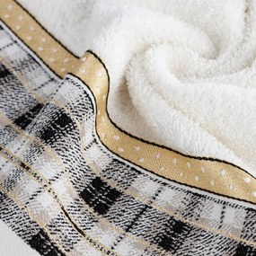 Bavlnený vianočný uterák biely s žakárovým okrajom Šírka: 50 cm | Dĺžka: 90 cm