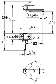 GROHE 23921000 - Umývadlová batéria EUROSMART COSMOPOLITAN XL lesklý chróm