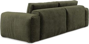 Zelená ženilková rozkladacia pohovka 275 cm Kuki – Makamii