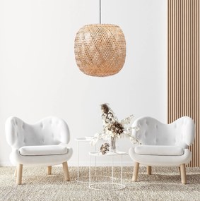 Toolight Rea, STROPNÉ ZÁVESNÉ SVIETIDLO BOHO NATURAL APP1326-1CP, OSW-05368