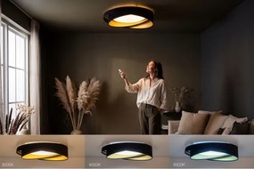 LED stmievateľné stropné svietidlo SM. GALAXY M. LED/24W/230V priemer 55 cm čierna/zlatá + DO