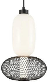 LED Luster na lanku ARAME LED/15W/230V pr. 22 cm čierna