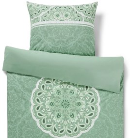 Posteľná bielizeň renforcé, mandala, zelená, štandardná veľkosť