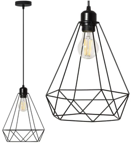 Toolight - Stropná lampa Reno 1xE27 180986, čierna, OSW-00011