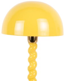 Žltá stolová lampa s kovovým tienidlom (výška 39 cm) Prisa – Leitmotiv