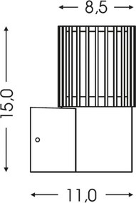BRILAGI - Vonkajšie nástenné svietidlo ARMOR 1xGU10/35W/230V IP44 hnedá