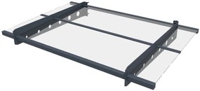 Hliníkový vchodový prístrešok BestBerg BBDA-B12 / 120 x 80 cm / sivý