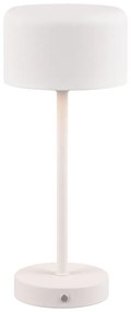 Biela LED stmievateľná stolová lampa (výška 30 cm) Jeff – Trio