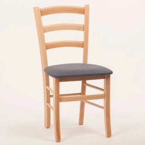 Stima stolička PAYSANE s čalúneným sedákom Vyberte odtieň ->: Buk, Vyberte látku ->: LUX Jeans 33