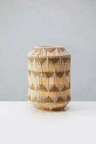 Stolová lampa v prírodnej farbe s tienidlom z textilu a juty (výška 35 cm) Ano – Markslöjd