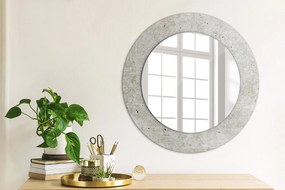 Okrúhle ozdobné zrkadlo na stenu Betón fi 50 cm