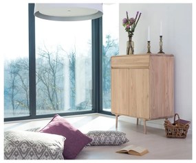 Komoda z masívneho dubového dreva so zásuvkou Gazzda Fawn