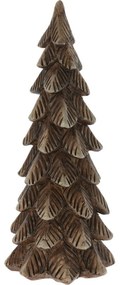Vianočná dekorácia stromček Evergreen hnedá, 9 x 22 cm