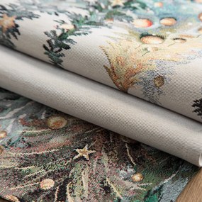 EUROFIRANY VIANOČNÝ GOBELÍNOVÝ BEHÚŇ NA STÔL FOREST 40X100 CM VZOROVANÝ
