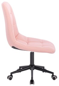 LuxuryForm DESIGN Stolička SAMSON na čierne podstave s kolieskami - ružová