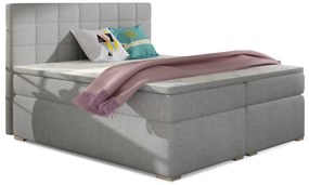 Kontinentálna posteľ 160 cm Abbie (svetlosivá) (s matracmi). Vlastná spoľahlivá doprava až k Vám domov. 1027416