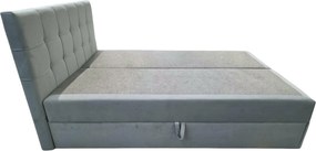 Čalúnená posteľ boxspring DIRELIS TRINITY 180x200 cm sivá Matrac: Matrac Bonell pružinový